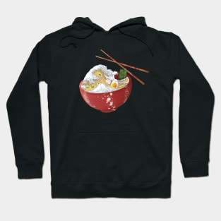 Great ramen noodle wave with kawaii egg - vintage comic funny japanese food | Foodie Hoodie